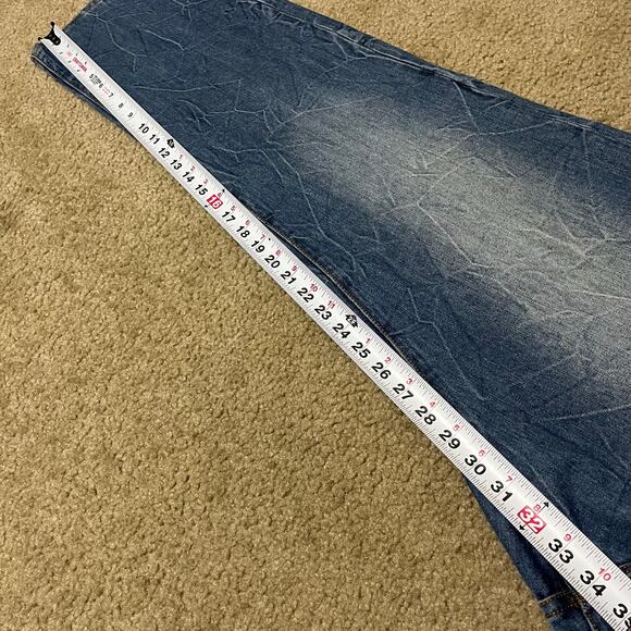 Rocawear Y2K Baggy Skater Faded Light Blue Jeans 38x34 - Picture 6 of 7